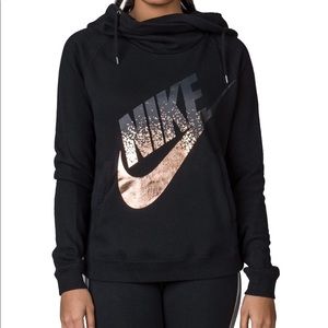 NIKE Rally Funnel Foil Logo Hoodie